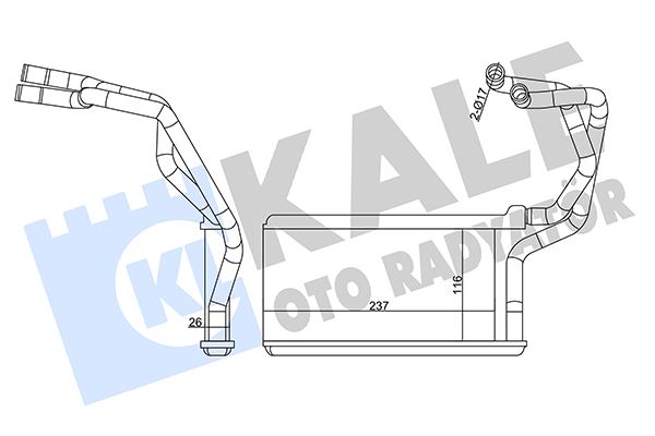 KALORIFER RADYATORU MITSUBISHI L200 2.5 DID TRITON 2005-2015 - KALE 358590