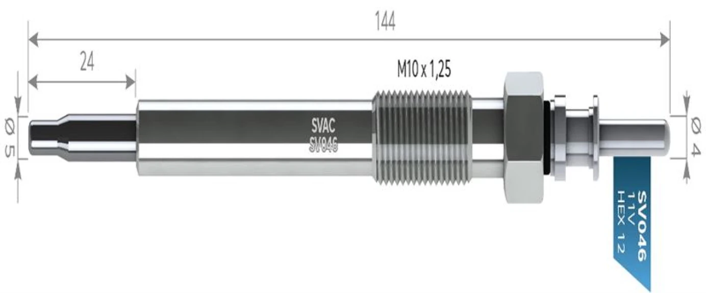 Opel Kizdirma Bujısı 11v Astra Combo Corsa Meriva 1,7di Cdti - Svac Sv046