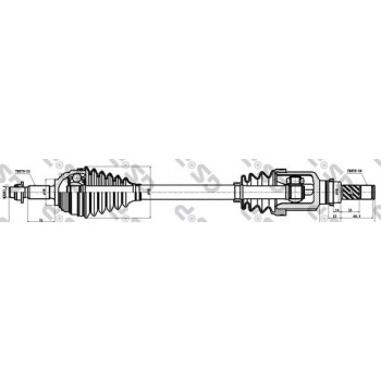 ON AKS KOMPLE SOL MEGANE II 1,5 DCI 02 09 (DIS FREZE:23 IC FREZE:26 UZUNLUK:675) - GSP 299070