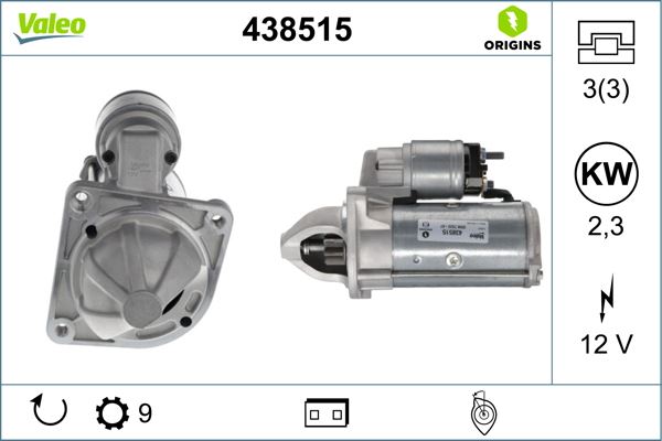 MARS MOTORU 12V 9 DIS JUMPER DUCATO BOXER 2,8JTD - VALEO 438515