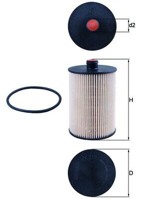 YAKIT FILTRESI (MAZOT) LT 28 / 35 / 46 2,8TDI AUH BCQ 97>07 - MAHLE KX217D