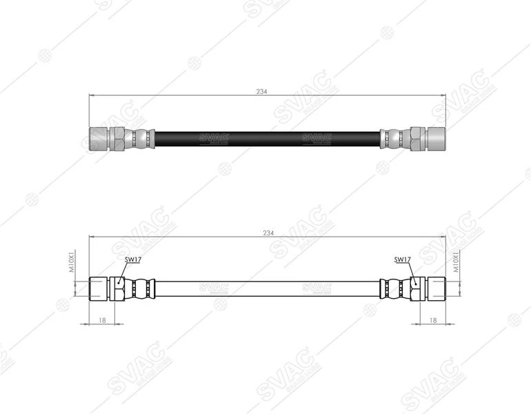 Opel Arka Fren Hortumu Vectra B 95> - Svac 30-0114
