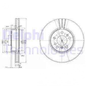 FREN DISKI ON HAVALI BMW  X3 E83  X5 E53 - DELPHI BG3628