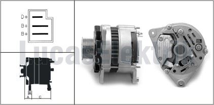 ALTERNATOR A127 12V 55A BMC FATIH (KASNAKLI) - LUCAS 619 201 58
