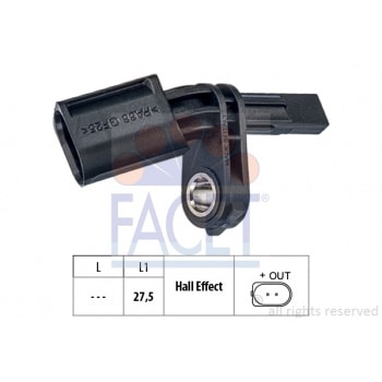 ABS SENSORU SAG ARKA CADDY GOLF VII PASSAT TIGUAN A3 OCTAVIA LEON SUPERB AZZ BKJ BMV BMX - FACET 21.0173