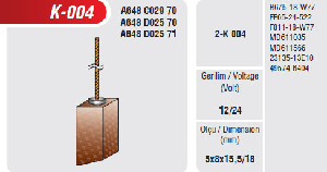 ALTERNATÖR KÖMÜRÜ-JT 5x8x15,5/18…..12/24V - MEGA-K-004