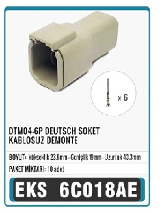 Unıversal Soket>dtm04-6p Deutsch Kablosuz Demonte S6018 - Eks-6c018ae