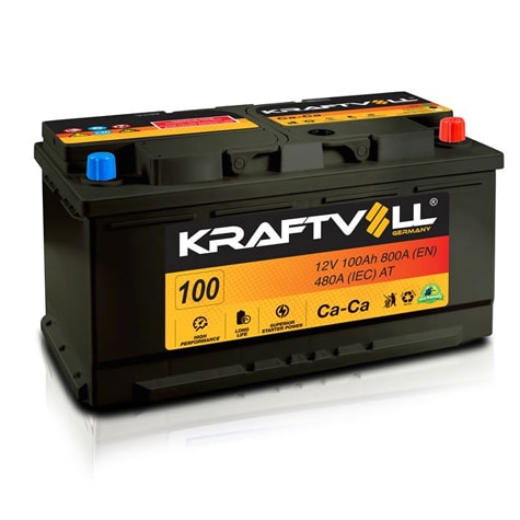 AKU 12V 100 AH LB5 (353×175×175) TAM KAPALI - KRAFTVOLL 18010017