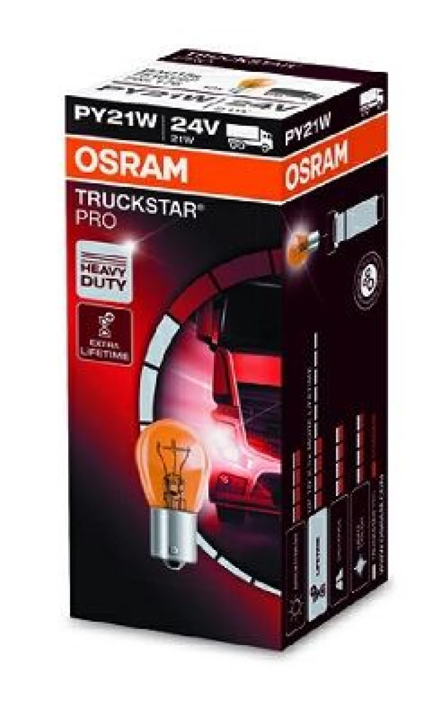 Unıversal Truck Ampul 24v 21w 93 Sinyal Yakın Tirnak Sarı Uzun Omurlu - Osram 7510 Tsp