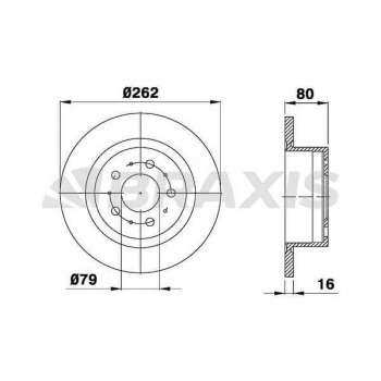 ARKA FREN DISK AYNASI DUCATO III BOXER III JUMPER III 2,2HDI (100BG 120BG) 3,0HDI 160 CAP:300MM KALI - BRAXIS AD0791