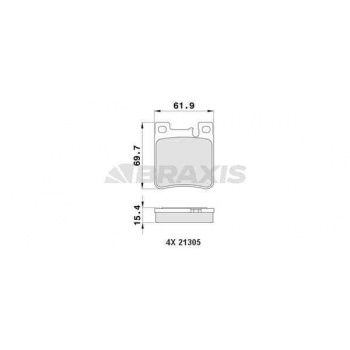 FREN BALATASI ARKA W203 01>07 C208 97>02 W124 93>95 W210 96>02 W140 93>98 - BRAXIS AA0163