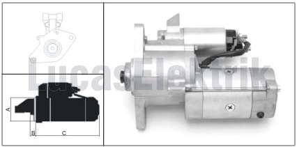 MARS MOTORU 24V 3,2KW 9 DIS MITSUBISHI FUSO CANTER 3,3 DIESEL,4,2 DIESEL 60 FE449 EM - LUCAS LES0139