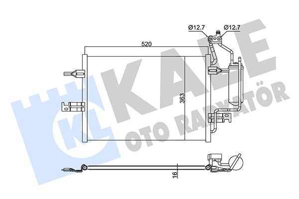 KLIMA RADYATORU MERIVA A Z14XEP Z16XEP Y17DT BRAZING AL - KALE 382495