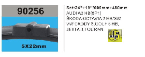 SİLGİ PALETİ-BANANA (X2) GOLF V-CADDY 2005---}-TOURAN-OCTAVIA II-A3 04--} 24"+19" - RBW-90256