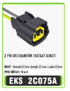 SOKET>2 PİN OTO ELEKTRİK TESİSAT - EKS-2C075A