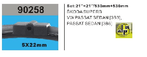 SİLGİ PALETİ-BANANA (X2) ŠKODA: SUPERB (2002-2005)/PASSAT  530/530 TK. - RBW-90258