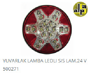 YUVARLAK LAMBA LEDLİ SİS  24V        (YILDIZLI) - FARPLAS-500271