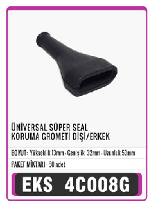 SOKET>ÜNİVERSAL SÜPER SEAL - 4 PİNLİ KORUMA GROMETİ DİŞİ / ERKEK - EKS-4C008G