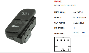 MERKEZİ KİLİT ANAHTARI POLO 02-10 - MCAR-AN2405A