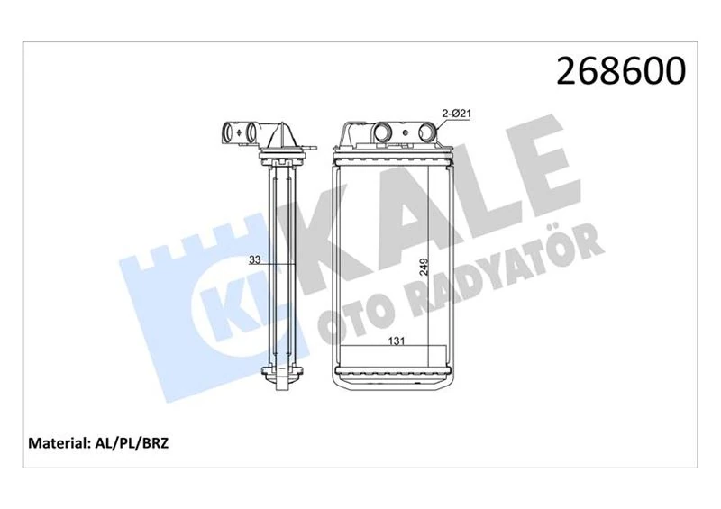 Fiat Kalorıfer Radyatörü - 1 Sira Alb Si - Kal 0184841ab