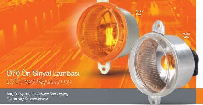 Unıversal Sinyal Lambası On Lensli Turuncu 12v Q70 - Farba 12827e