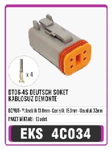 Unıversal Soket>dt06-4s Deutsch Kablosuz Demonte  S4030 - Eks-4c034
