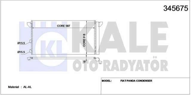 Fiat Klima Radyatoru (kondanser) Panda - Kale 345675
