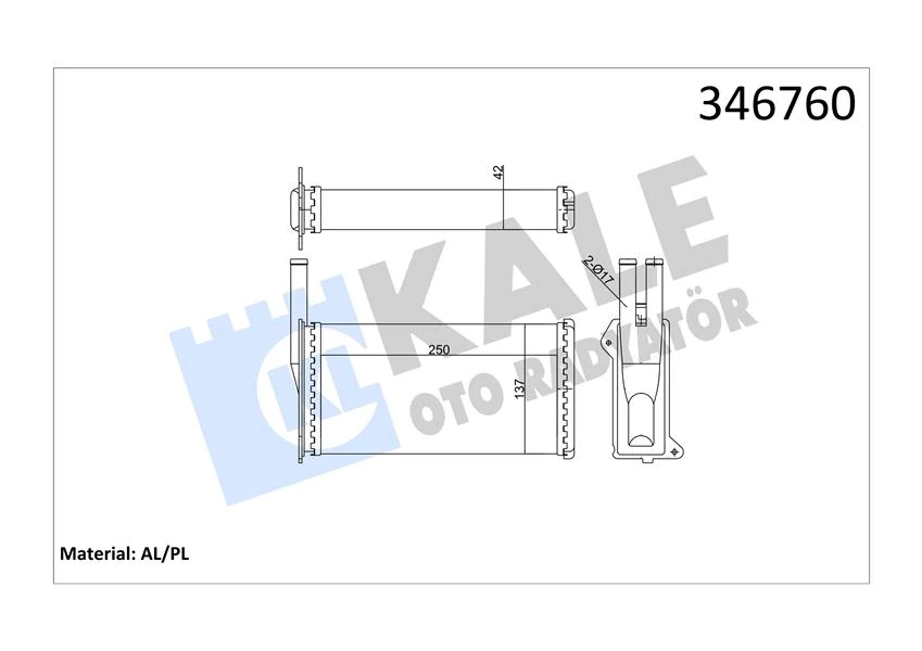 Ford Kalorıfer Radyatörü - Kalorıfer Radyatörü - Kal 346760