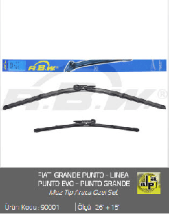 SİLGİ PALETİ-BANANA (X2) FIAT LINEA/GRANDE PUNTO 660/380  TK. - RBW-90001
