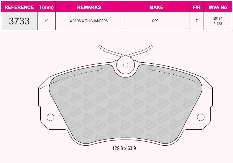 Opel On Fren Balatası Omega A / B Senator B - Beser 3733