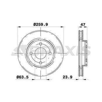 ON FREN DISK AYNASI MONDEO II / III 92>00 SCORPIO 94>98 COUGAR 98>001,6 16V / 1,8 / 2,0I 16V (260 X - BRAXIS AE0116
