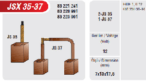 MARŞ KÖMÜRÜ-FT 7x13x17,5  UZUN KABLO…..12V - MEGA-JSX35-37