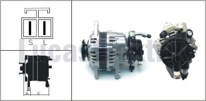 ALTERNATOR 12V 90A V,P MITSUBISHI PAJERO II 2500 4WD - LUCAS LEA0645