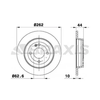 Hyundaı Arka Fren Diski Aynası 262mm Accent Blue 2011> Kia Rio 2011> İ20 2015> - Braxıs Ae0550