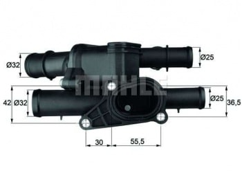 TERMOSTAT 105° MANUEL KOMPLE MUSURLU BFQ AVU BORA GOLF OCTAVIA 1.6 - MAHLE TM1105