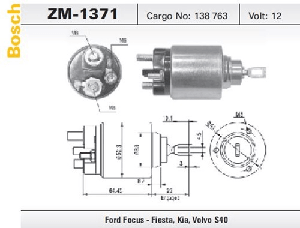 MARŞ OTOMATİĞİ-BT-12V-F.FOCUS/C.MAX/FUSION/KA/VOLVO S40-V50/F.FIESTA CIVATALI (221A)-2339304015-047- - ZM-1371