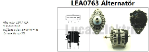 ALTERNATÖR> 70A / 24V JCB 434S,436E - LUCAS-LEA0763