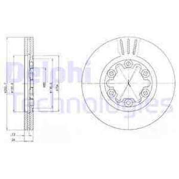 ON FREN AYNASI HAVALI B2500 PICK UP 98>02 RANGER 2,5 TDCI PIC KUP 02>06 256X6 - DELPHI BG3559