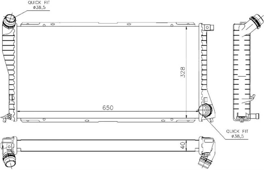Bmw Motor Su Radyatoru Bmw E39 M47 M57 98>04 - Orıs Bbm904040