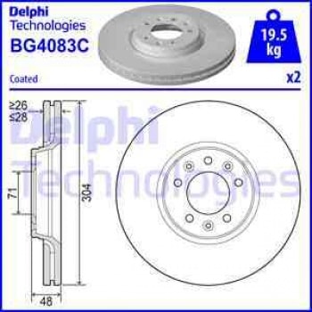ON FREN DISK AYNASI C5 III P407 DW10BTED4 (2,0 16V) EXPERT III JUMPY III SCUDO III HAVALI 1,6HDI 2,0 - DELPHI BG4083C
