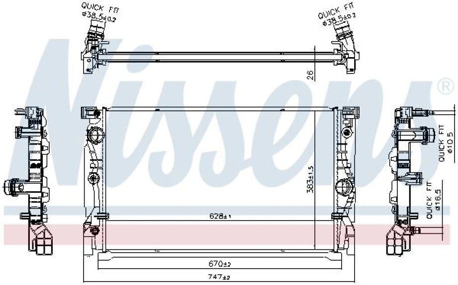 Bmw Motor Su Radyatoru Bmw G30 16>20 G32 18>20 G11 G12 16>19 G14 18>20 - Nissens 606230