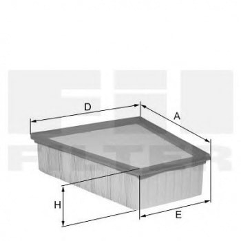 HAVA FILTRESI QASHQAI 07>12 X TRAIL 08>12 KALEOS 07>12 (UCGEN TIP) - FIL HP2246
