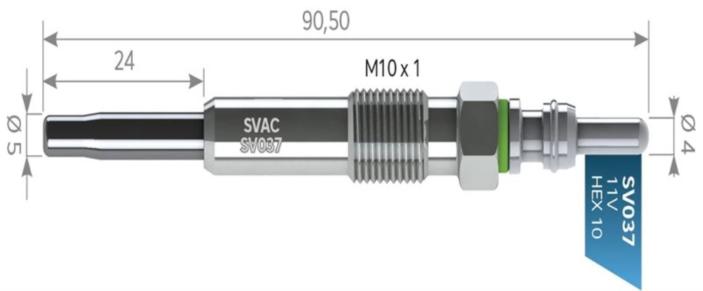 Renault Kizdirma Bujısı Almera Kubıstar Micra III Note Clio II III Kangoo Laguna Megane 1,5dci / 1,9dti (k9k - Svac Sv037