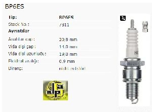 Unıversal Buji-U.paso Tüm Japon Grubu/renault/tofaş/lada - Ngk-Bp6es