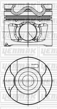 PISTON SEGMAN STD 81mm LAND ROVER DISCOVERY RANGE 2.7 TDI - YENMAK 31-30022-000