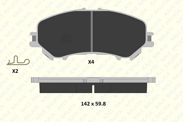 Nissan On Fren Balatası Nissan Qashqaı J11 Kasa 2013-> Xtraıl 2014-> Renault Kadjar 2015-> - Kale B 22065 179 14 Ans