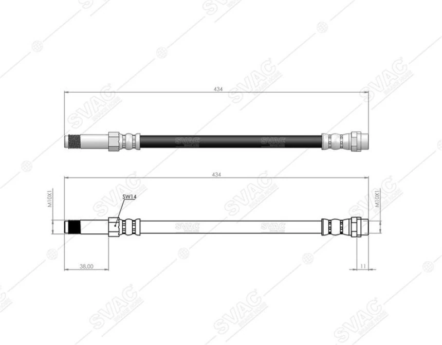 Vag On / Arka Fren Hortumu Crafter Sprinter 906 06> - Svac 10-0253