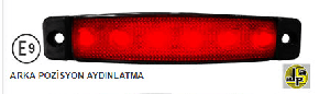 PARMAK LAMBA-12V KIRMIZI   6 LEDLİ DORSE - SANEL-SBB12R6