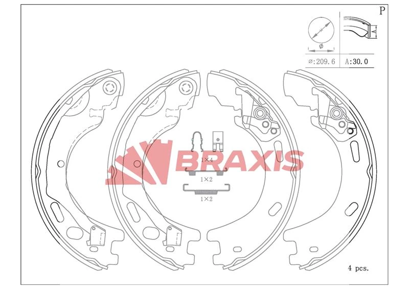 Land Rover El Fren Balata Takımı Discovery 3 05-09 Discovery 4 10-16 Range Rover Sport 05-13 - Braxıs Ac0178