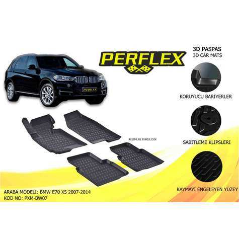 PASPAS 3D HAVUZLU X-MAT BMW E70  X5 2007-2014 - PERFLEX PXM-BW07